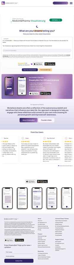 Snímka obrazovky dreamybot.com