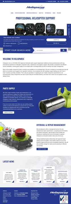 Screenshot www.helispares.com