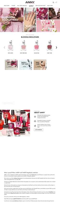 Screenshot www.anny-cosmetics.com