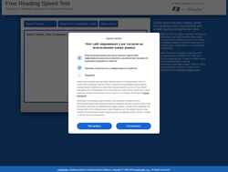 Captura de tela www.freereadingtest.com