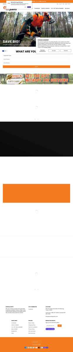 Screenshot sawzillaparts.com