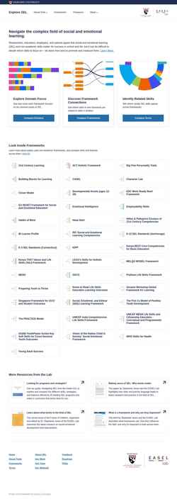 Screenshot exploresel.gse.harvard.edu
