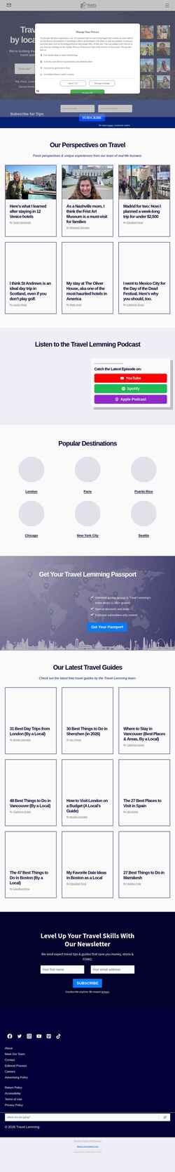 Snímek obrazovky travellemming.com