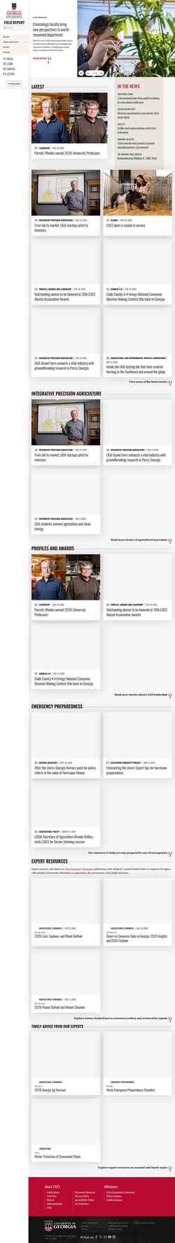 Zrzut ekranu fieldreport.caes.uga.edu