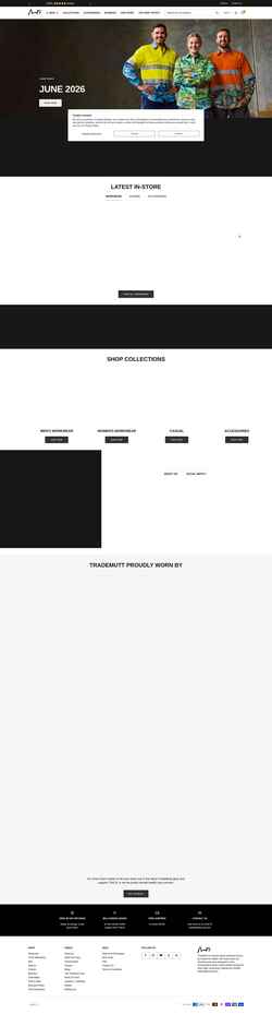 Posnetek zaslona trademutt.com