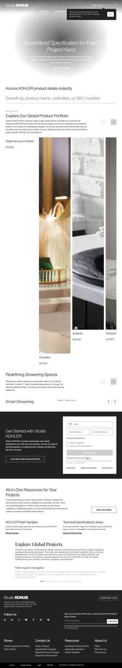 Ekran görüntüsü www.studiokohler.com