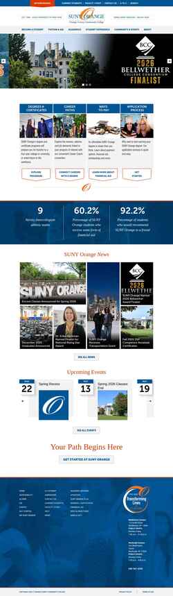 Screenshot sunyorange.edu