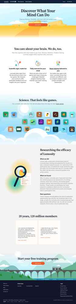 Screenshot www.lumosity.com