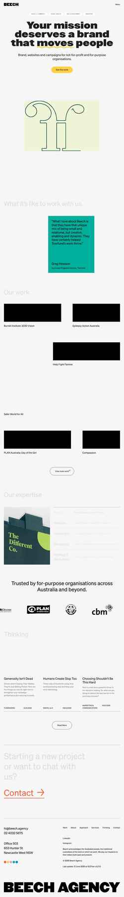Screenshot beech.agency