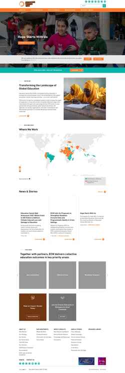 Screenshot www.educationcannotwait.org