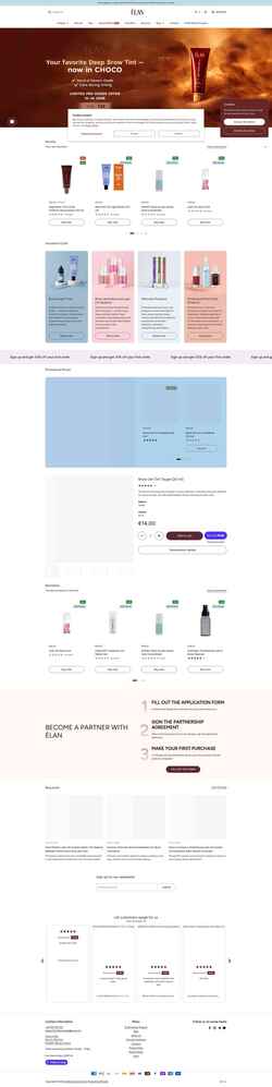Screenshot elancosmetics.net