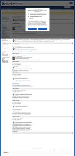 Captura de pantalla fedoraforum.org