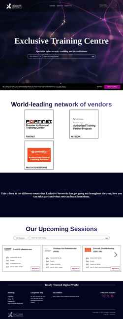 Screenshot training.exclusive-networks.com