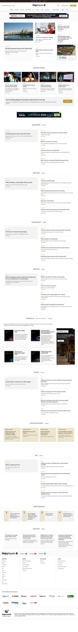 Снимак екрана www.miningmagazine.com