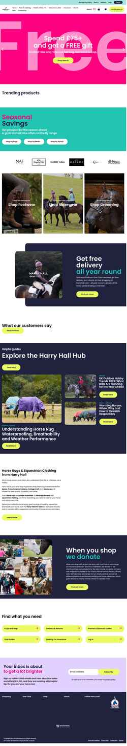 Στιγμιότυπο οθόνης harryhall.com