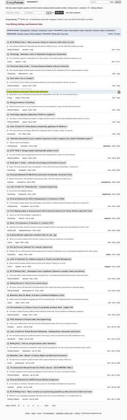 Ekrānuzņēmums essayforum.com