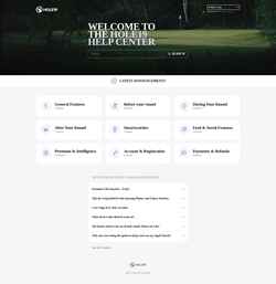 Screenshot help.hole19golf.com
