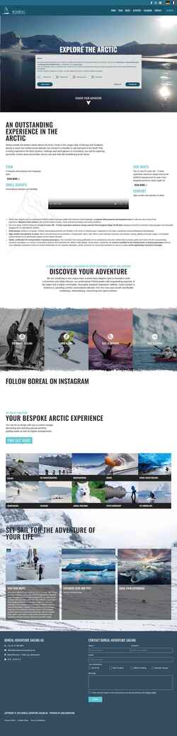 Captura de pantalla www.borealadventuresailing.com