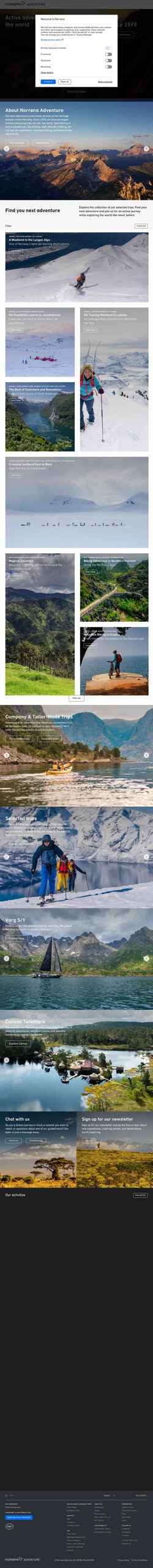 Captura de pantalla adventure.norrona.com