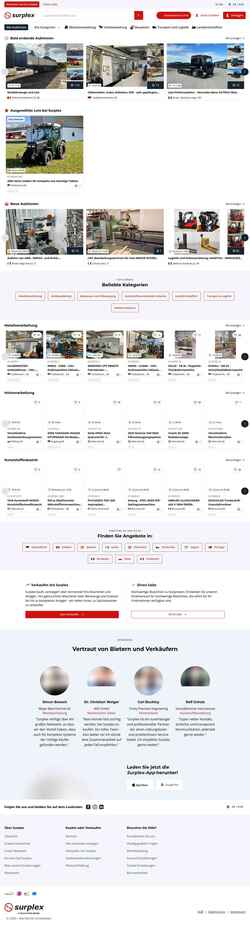 Ekrānuzņēmums www.surplex.com
