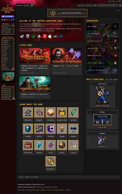 Zrzut ekranu vampire.survivors.wiki