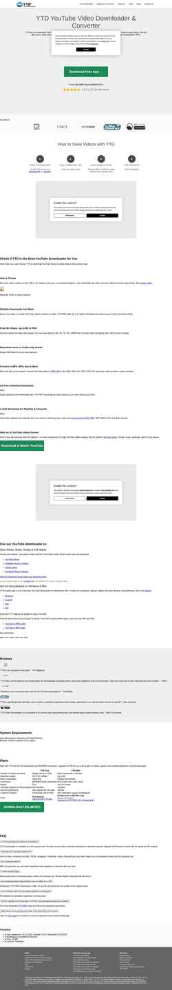 Ekran görüntüsü www.ytddownloader.com