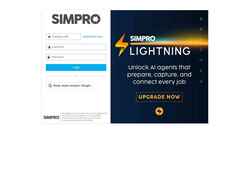 Snímek obrazovky login.simprosuite.com
