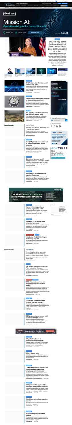 Képernyőkép www.washingtontechnology.com