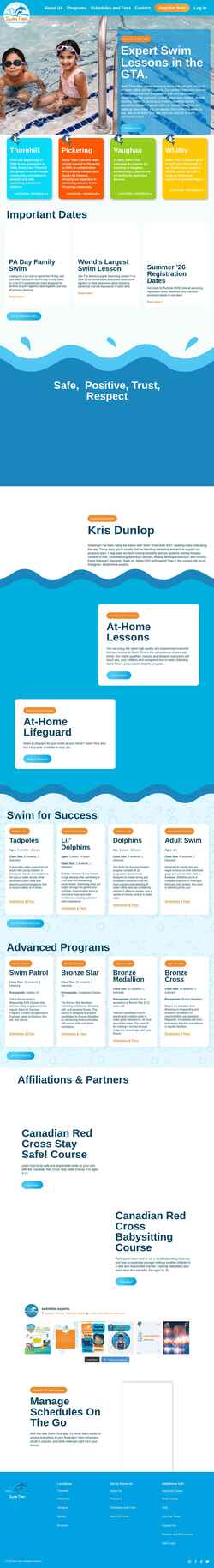 Skjermdump swim-time.com