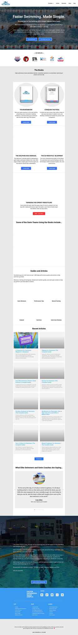 Skærmbillede www.yourswimlog.com
