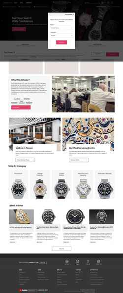 Zrzut ekranu www.watchfinder.com