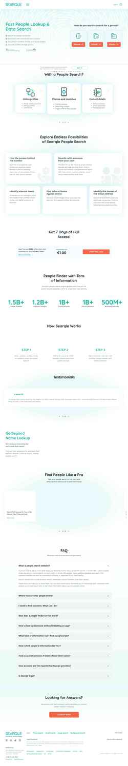 Posnetek zaslona searqle.io