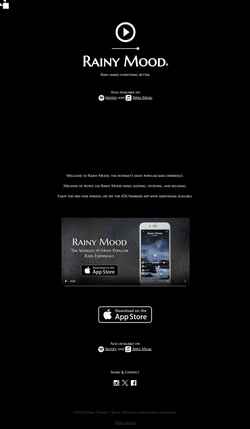 Captura de pantalla www.rainymood.com