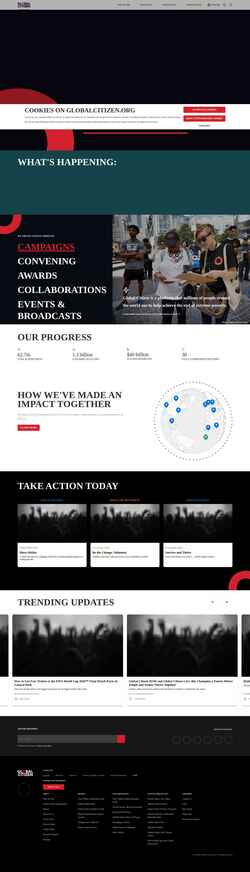Screenshot www.globalcitizen.org