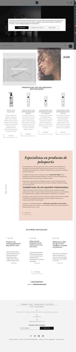 Skærmbillede profesionalcosmetics.com