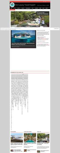 Screenshot theluxurytravelexpert.com