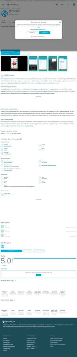 Captura de pantalla morelangs.en.uptodown.com
