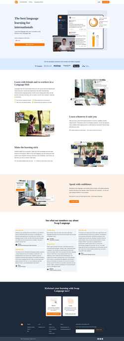 Ekrānuzņēmums swaplanguage.com