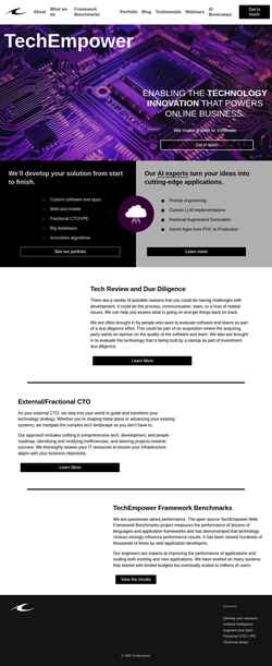 Ekran görüntüsü www.techempower.com