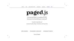 Capture d'écran pagedjs.org