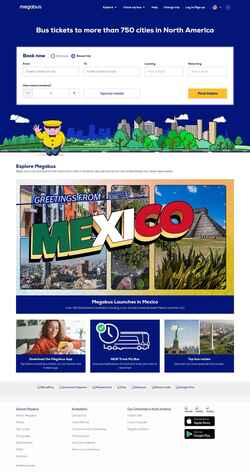スクリーンショット us.megabus.com