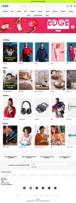 Screenshot www.pepstores.com