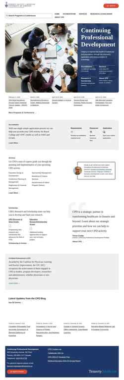 Screenshot www.cpd.utoronto.ca