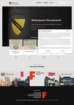 Zrzut ekranu shakespearedocumented.folger.edu