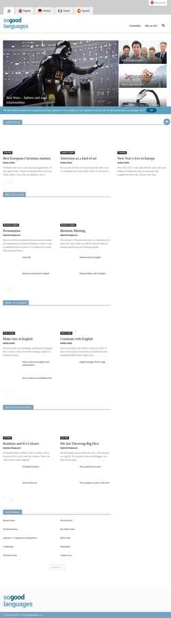 Captura de pantalla www.sogoodlanguages.com