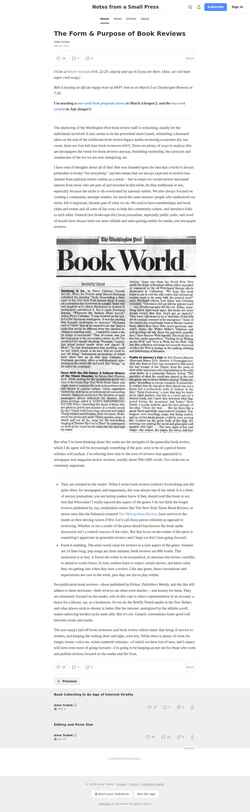 Στιγμιότυπο οθόνης notesfromasmallpress.substack.com