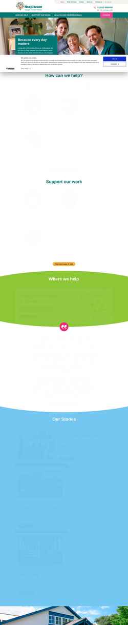 Captură de ecran hospiscare.co.uk