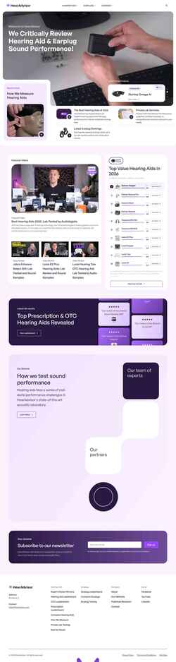 Screenshot www.hearadvisor.com