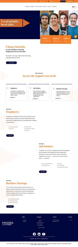 Snímek obrazovky intojobs.com.au