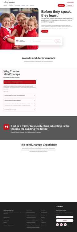Captura de pantalla www.mindchampselc.edu.au